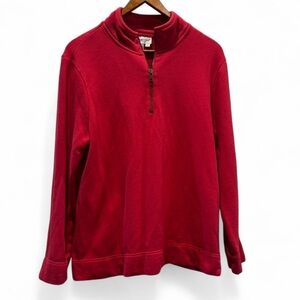 Coldwater Creek | Women’s Red Soft Quarter-Zip Pullover | M